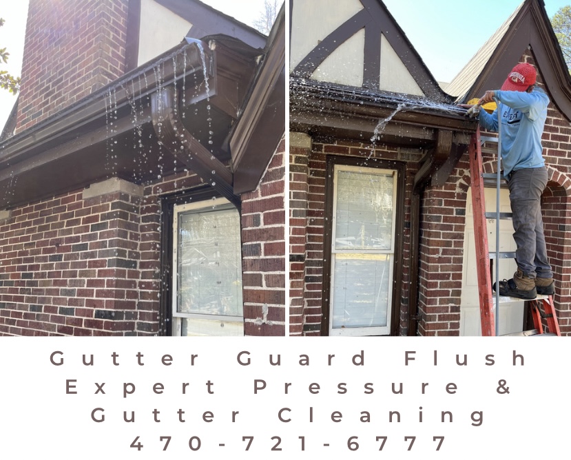 Gutter Cleaning with Guards in Dekalb County, Georgia 